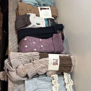 BUNDLE 7 Boot knee high socks Wigwam wool Simply Noelle Boot Mukluks Cuddl Duds